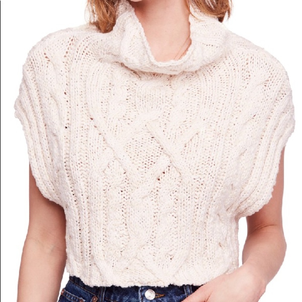 NWT | Free People | Frosted Cable Sweater Vest